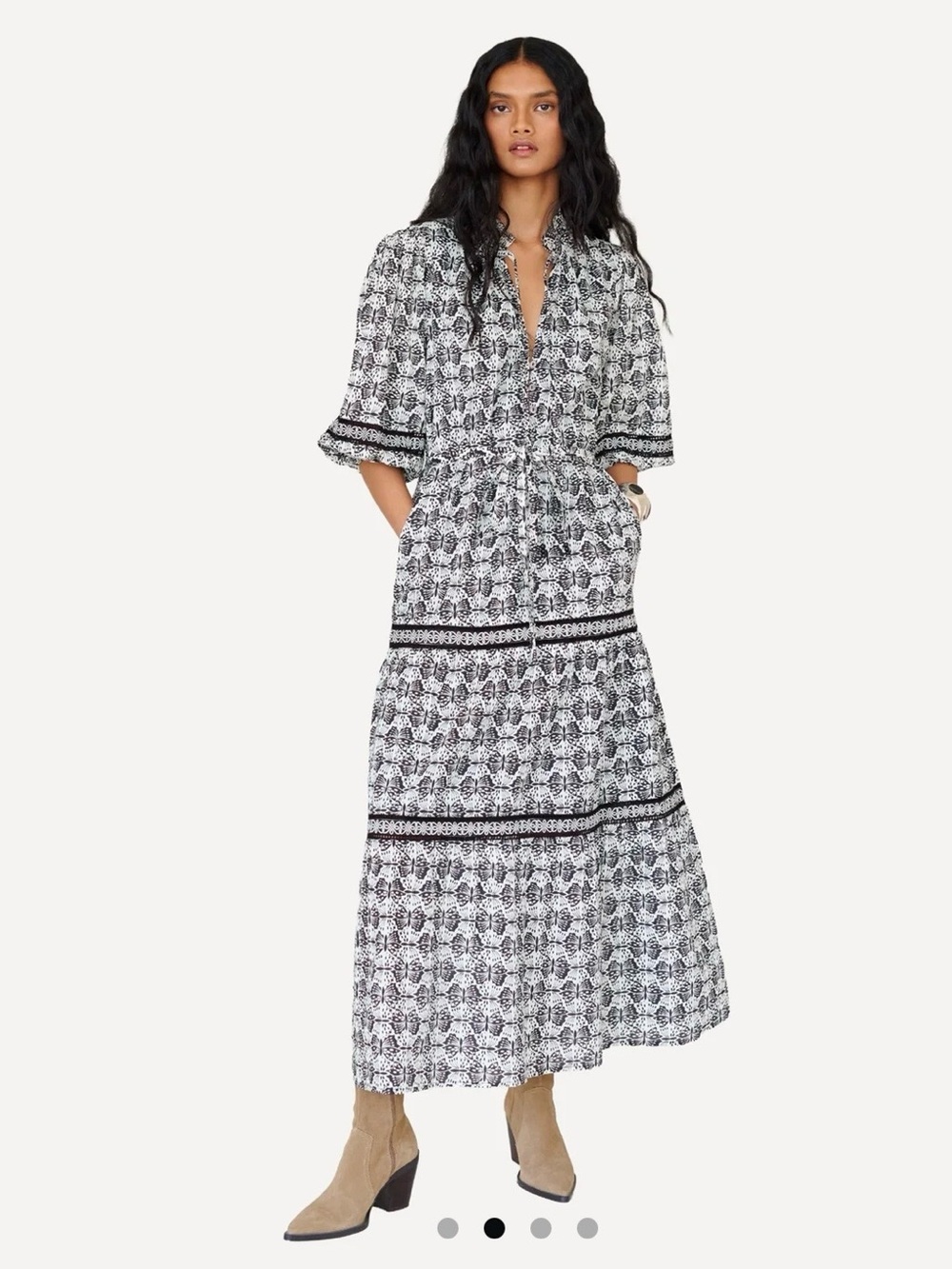 NWT Banjanan Liza Dress. Caviar. XS.